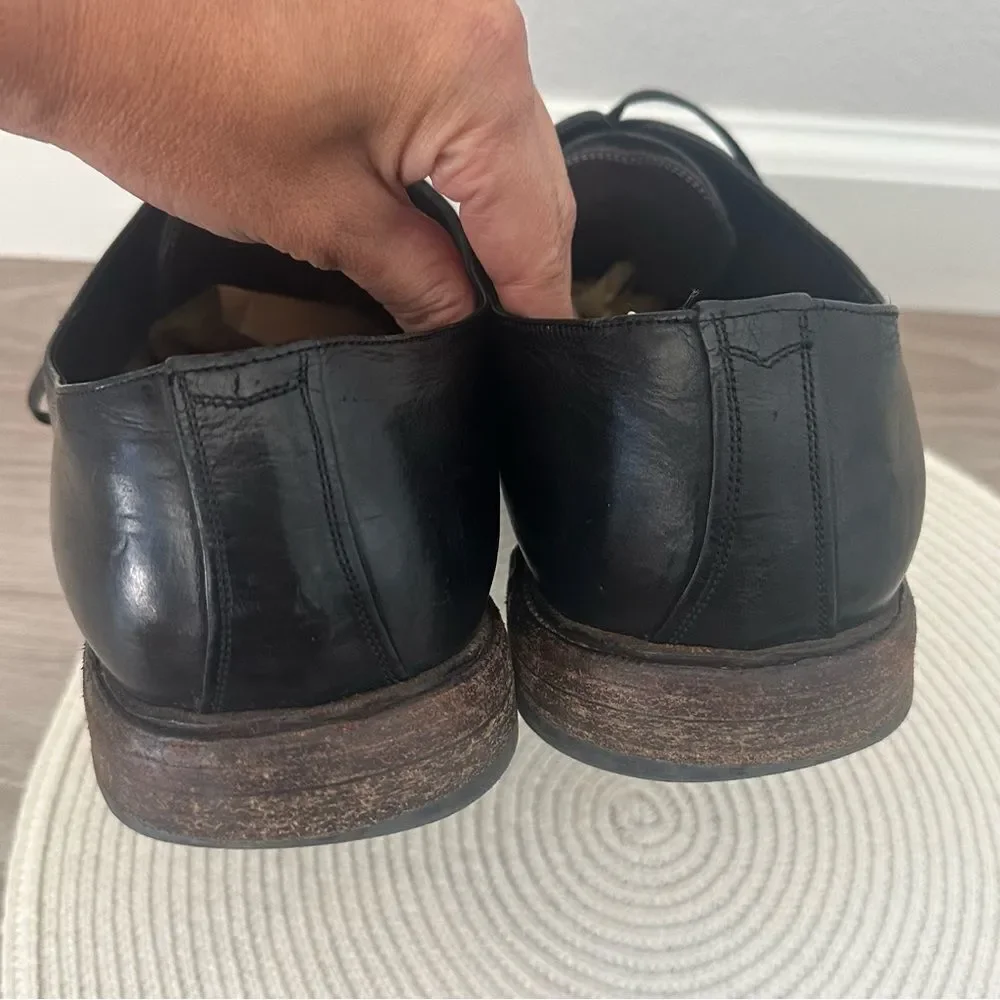 DOLCE & GABBANA Mens Lace Up Black Leather Loafer Dress Shoes Size 10 Old‎ Money